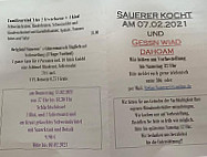 Restaurant Sauerer menu