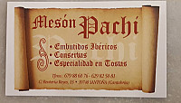 Meson Pachi menu