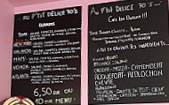 Au P'tit Délice 70's menu