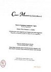 Claire'marais menu