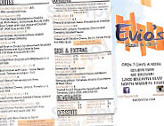 Evio's Pizza Grill menu