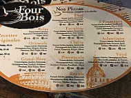 Le Four a Bois menu