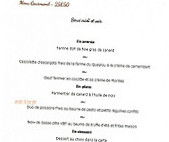 Le Bistrot menu