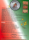 Speedy Pizza menu