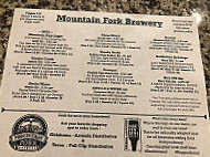 Mountain Fork Brewery menu