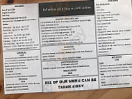 More Than Cake menu