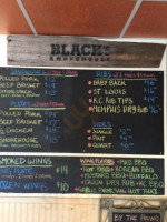 Black's Smokehouse menu