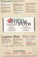 Crabby Joe's Dockside menu