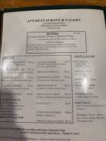 A J's Tavern menu