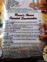 Rocco's Pizza menu