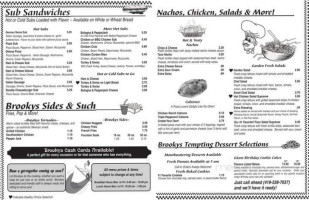 Brookys menu