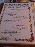 Restaurant Central menu