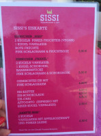 SISSI Zuckerbäckerei & Café menu