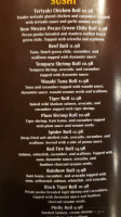 Aqua Reef menu