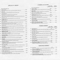 Tarn Tip Thai Cuisine menu