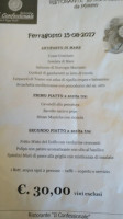 Il Confessionale menu