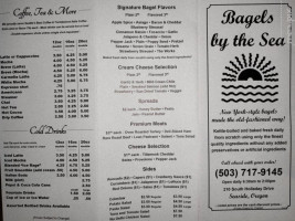 Bagels By The Sea menu