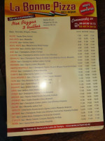 La Bonne Pizza menu