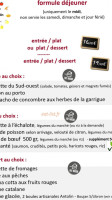 Au Jardin De Montblanc menu