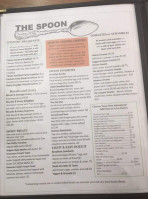 The Spoon menu