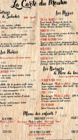 Le Moulin Moine menu