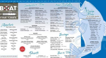 The Boat Fish Chips menu