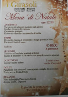 I Girasoli menu