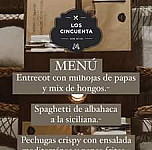 Los Cincuenta Club Social menu