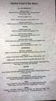 Agates Food menu