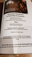 Löwenherz Gastronomie menu