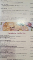Pane E Vino menu