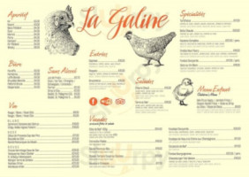 Restaurant Bar La Galine A Mieussy menu