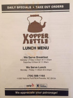 Kopper Kettle menu