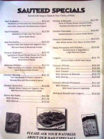 Main Street Diner menu