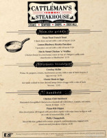Cattleman's Steakhouse And Lounge menu