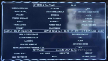 Tano's Pizza menu