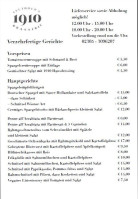Leuthold’s Brasserie 1910 menu