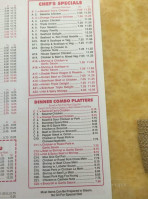 Golden Palace Chinese menu