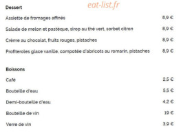 La Côte à L'os menu