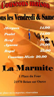 La Marmitte menu