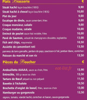 Le Dauphin Café menu