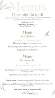 La Table Du Bois menu