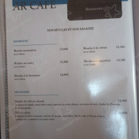 Ar Cafe menu