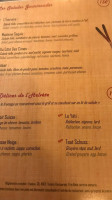 Les Gaboureaux menu