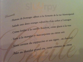 Chez Cecile menu