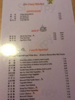 Stir Crazy Kitchen menu