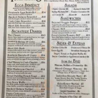 Isabelle's menu