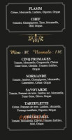 Le 29 menu