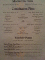 Harry's Pizza menu
