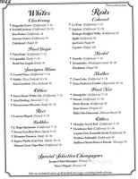 Tale Of The Whale menu